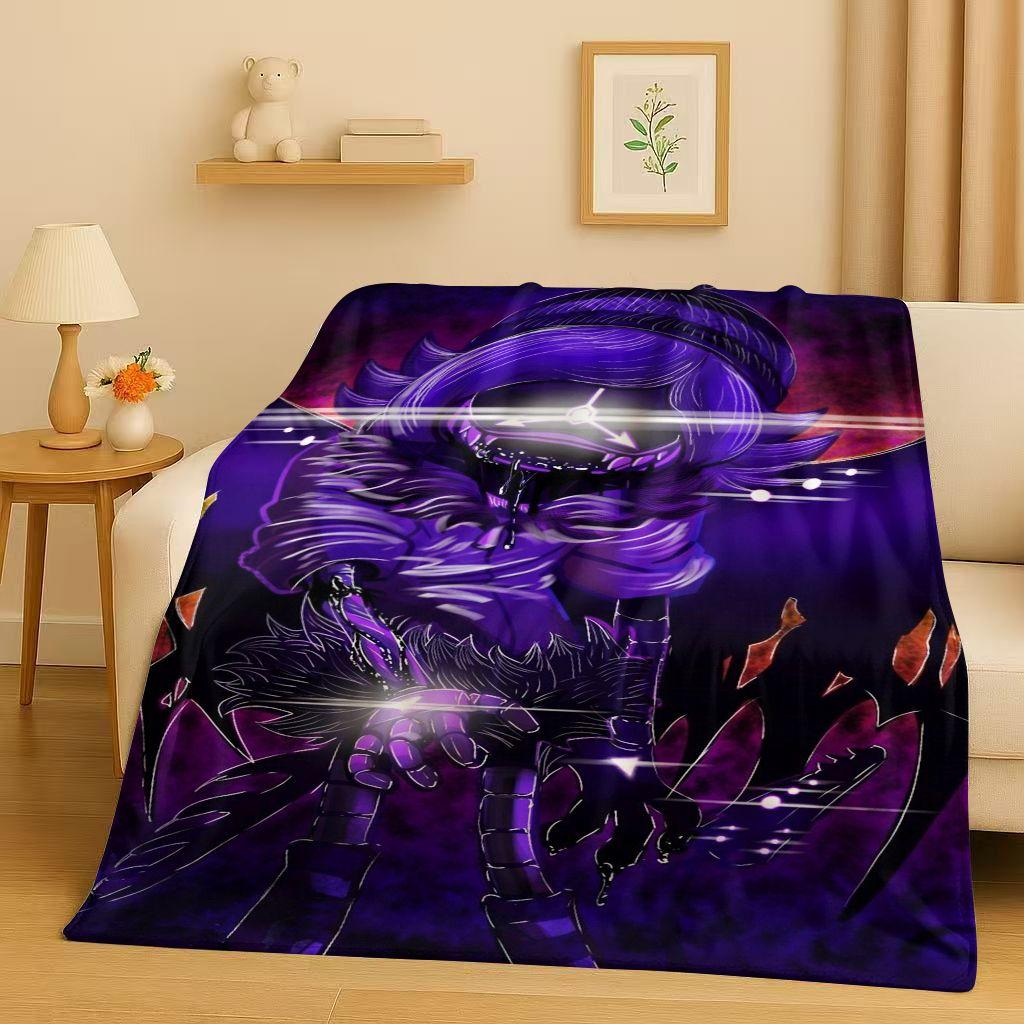 HD Cartoon Murder Drones V Uzi J Robot Flannel Blanket,Ultra Soft Warm Plush Throw for Home Bedroom Bed Sofa Cover Picnic Kids
