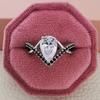 Trend Snake Heart 925 Sterling Silver Cute Couple Ring For Women Dating Love Christmas Gift Fine Designer Jewelry