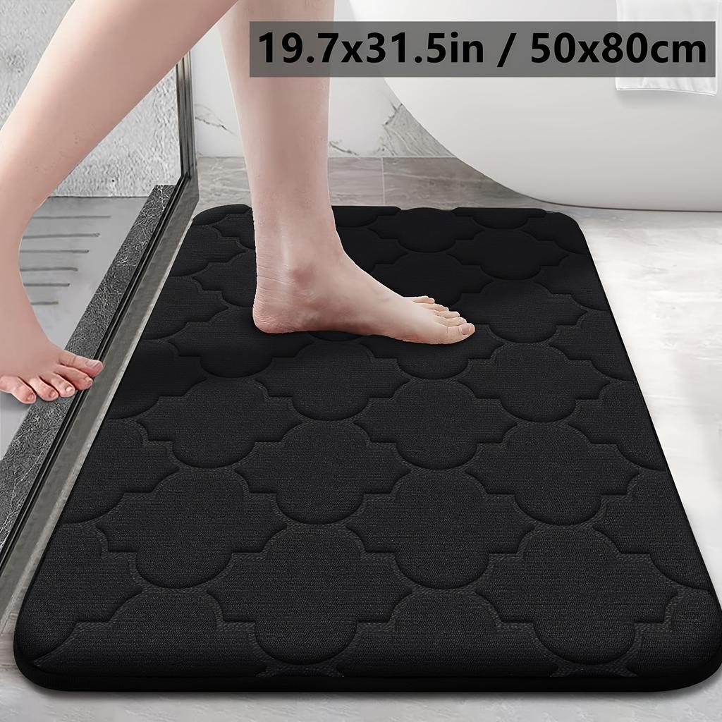 Коврик для ванной из быстросохнущей пены с эффектом памяти, 1 шт., нескользящий впитывающий коврик для ванной комнаты, идеально подходит для ванной комнаты, спальни, декора кухни