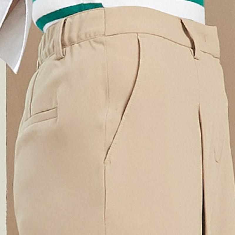 Bang Bang Women S Semi Baggy Fit Stretch pantS Beige