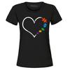 Autism Love Heart Puzzle Pieces Women's T-Shirt Autism Shirts