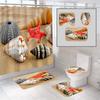 18 цветов 4 предмета Морской стиль Дельфин Водонепроницаемый Набор штор для душа Противоскользящий коврик Коврик для основания Крышка для унитаза Коврик Набор для ванной