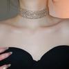 Fashion Retro Temperament Neck Chain Rhinestone Sparkling Collar Chain  Bridal