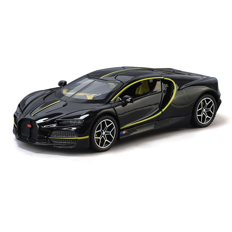 1/24 Bugatti Tourbillon Chiron Сплав Модель Спортивного Автомобиля Литой Металл Гоночные Транспортные Средства Модель Автомобиля Звук и Свет Высокая Симуляция Детский Подарок