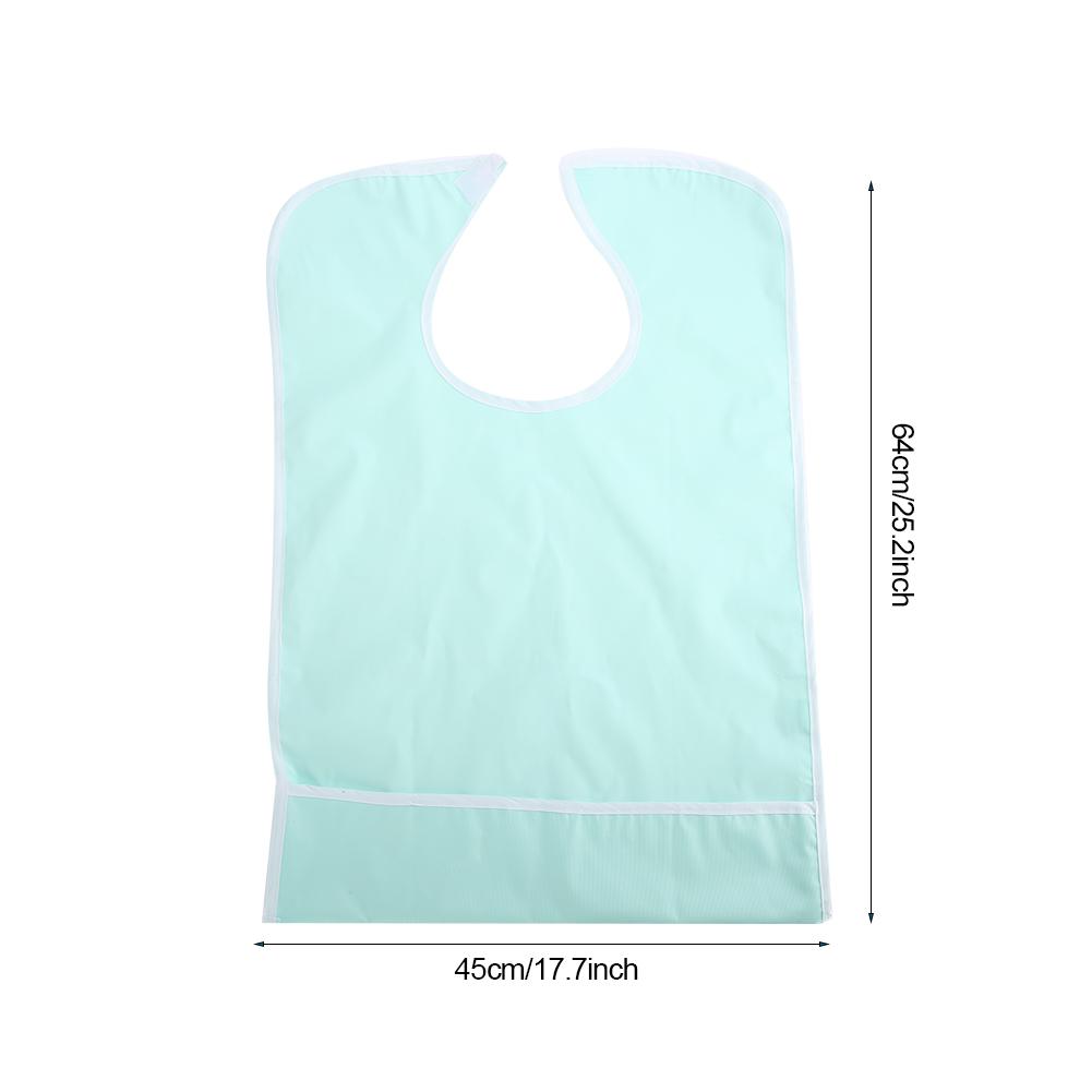 Водонепроницаемый Взрослый Пожилой Mltime ting Нагрудник Одежда Одежда или Помощь при Питании Зеленый