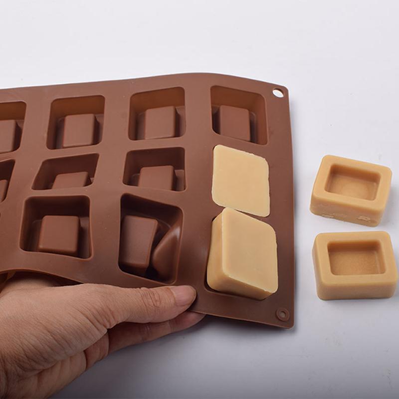 Square Donut Silicone Cake Mold Baking Jelly Pudding Chocolate Mold Muffin Cup Cake Biscuit Bake Tray