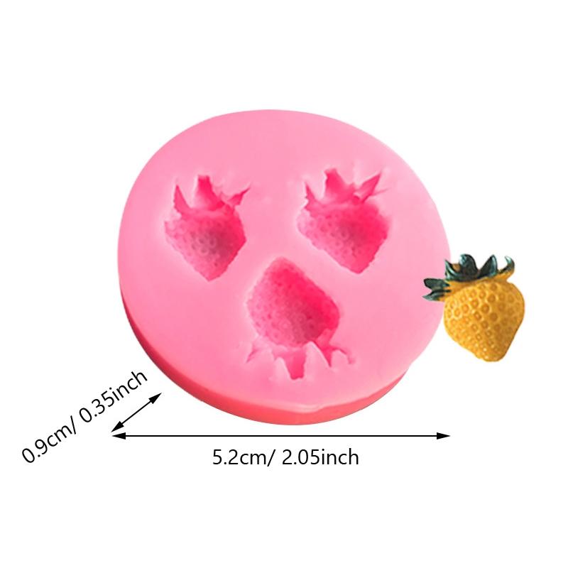 Strawberry Silicone Mold, Create Beautiful Strawberry-shaped Chocolate, Fondant, and Cake Decorations
