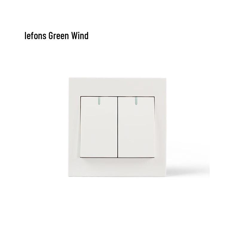 Lefons V1012Y Светящийся двухклавишный одноклавишный настенный выключатель