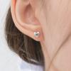 Halden Simple Heart Earrings 6mm (E018_silver)