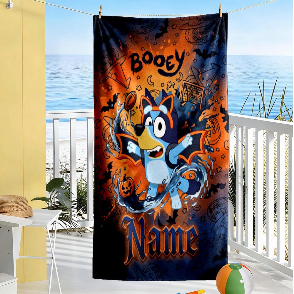 Halloween Costume Parade Personalized Name Beach Towel Super Soft & Absorbent