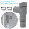 PVC Pool Filter Pump Adapter for 32mm Pipe Hoses Connector 32mm Pool On/Off Plunger Valve Sealed Outdoor Pool Replacement Parts