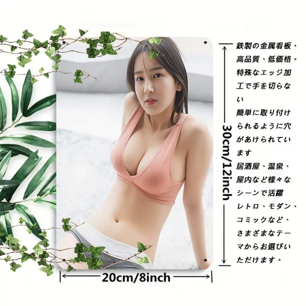 Saker Vintage Metal Wall Sign 8x12 Inch Retro Swimwear Art Modern Home Decor