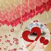 60Pcs Heart Laser Sequin Balloon Pendant Wedding Room Accessories Love Heart Laser Pendants Ribbon Rain Birthday Party Decor