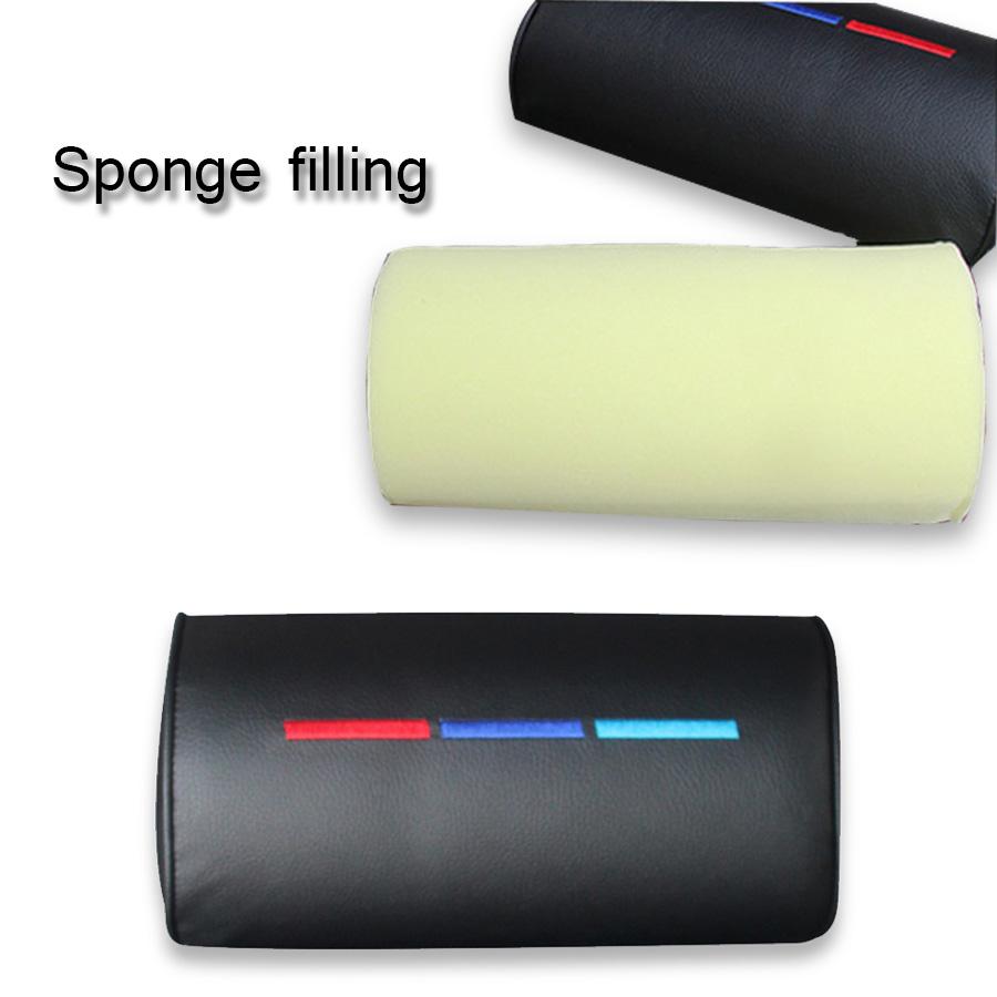 2 шт. PU кожаная подушка для сиденья, подголовник, подушка для шеи, подушка для автомобиля, подголовник для BMW