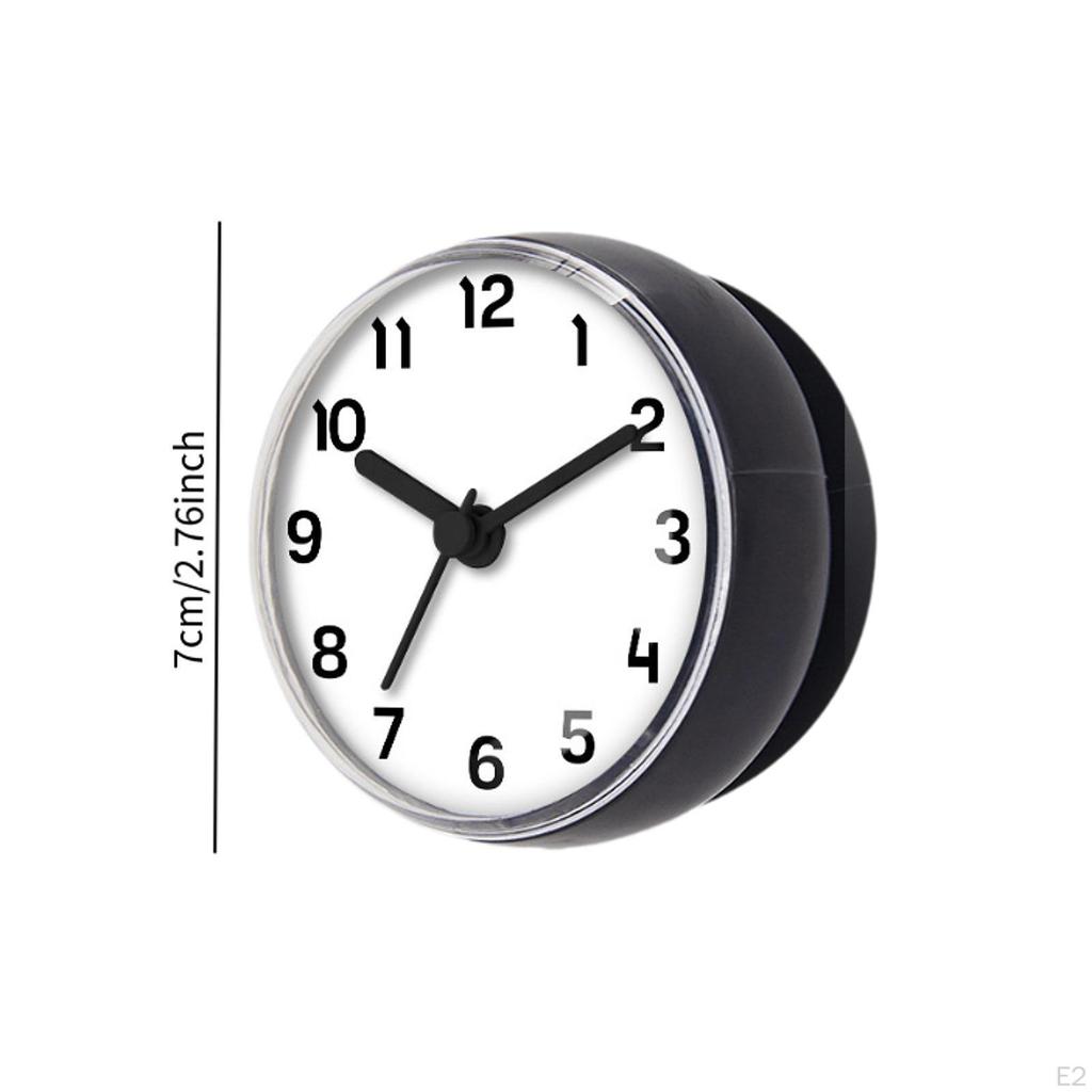 Compact And Waterproof Digital Wall Clock with Easy-to-attach Suction Cup Silent Battery, Made