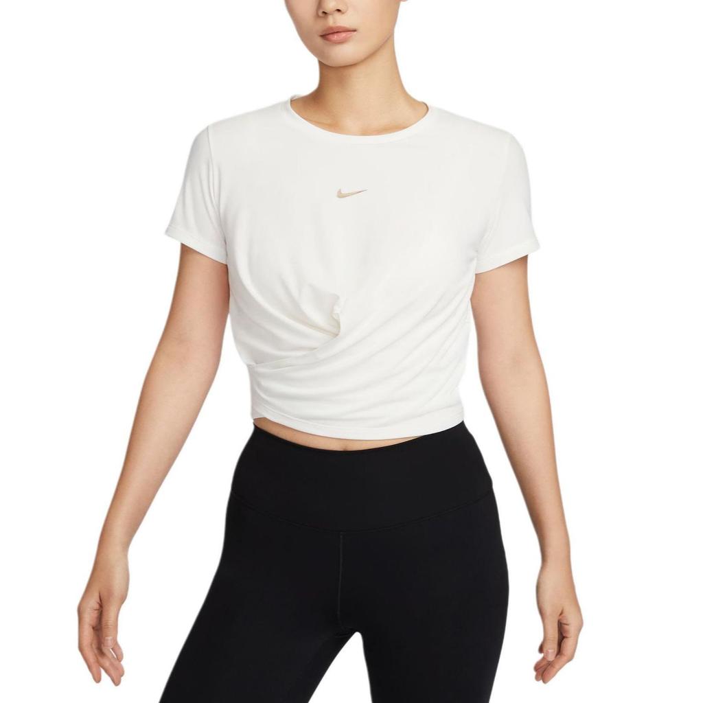 Nike Женский быстросохнущий топ с коротким рукавом Nike Dri-FIT Luxe Белый HF6182-133