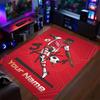 Crystal Velvet Rug Bukayo Saka Print Custom Name Text Floor Mat Home Decor