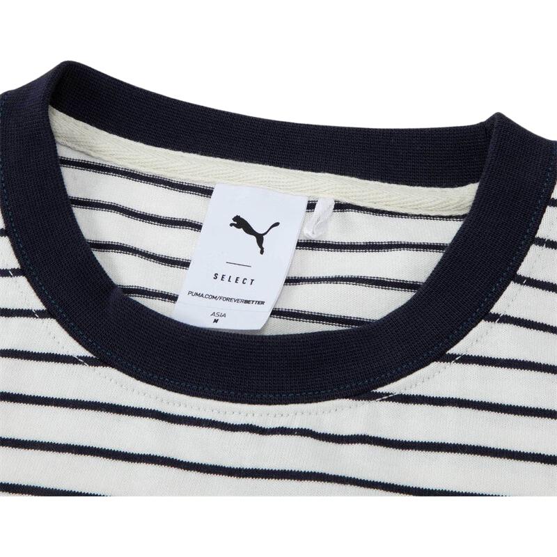 Puma Футболка Navy Pack Striped Design Vintage Casual с круглым вырезом и коротким рукавом для женщин, цвет темно-синий 627732-59
