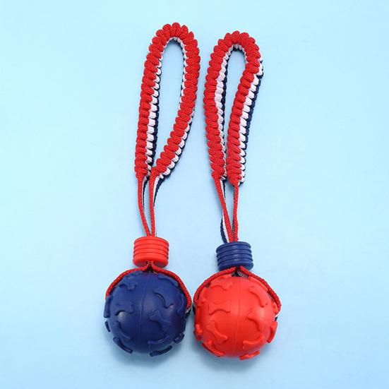 Dog Chew Ball Toy for Aggressive Chewers Embossed Texture Interactive Fetch Bouncy Ball Toy for Large Medium Small Dogs