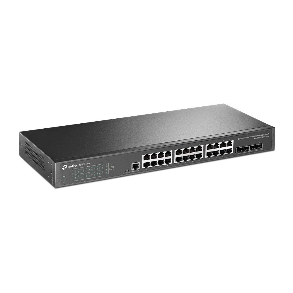 JetStream Gigabit Managed Switch 4 10GE TP-Link 24-port L2+ (with SFP+ Slots) TL-SG3428X