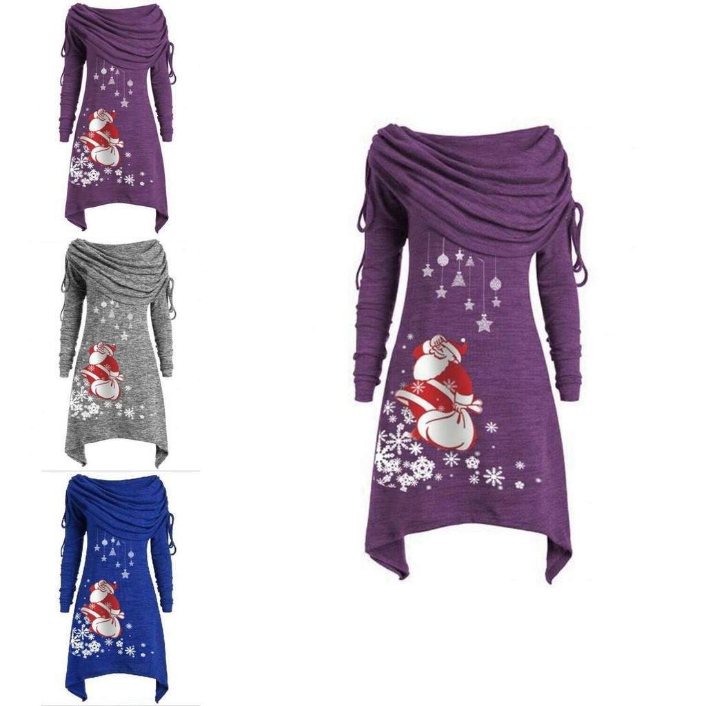 Stylish Ladies Christmas Santa Claus Sweater Jumper With Cozy Long Sleeve Design