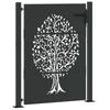 Garden Gate Black 110 x 155 cm Powder Coated Steel