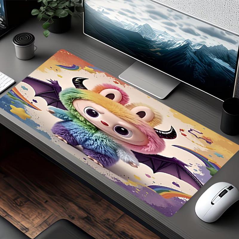 Labubu Print Mouse Pad, for Keyboard Pad Laptop PC Mat for Office Home Use, Desk Decor, Perfect Birthday Gift for Gamers