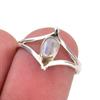 Natural Rainbow Moonstone Gemstone Handmade 925 Sterling Silver Ring Size 6 O6W13