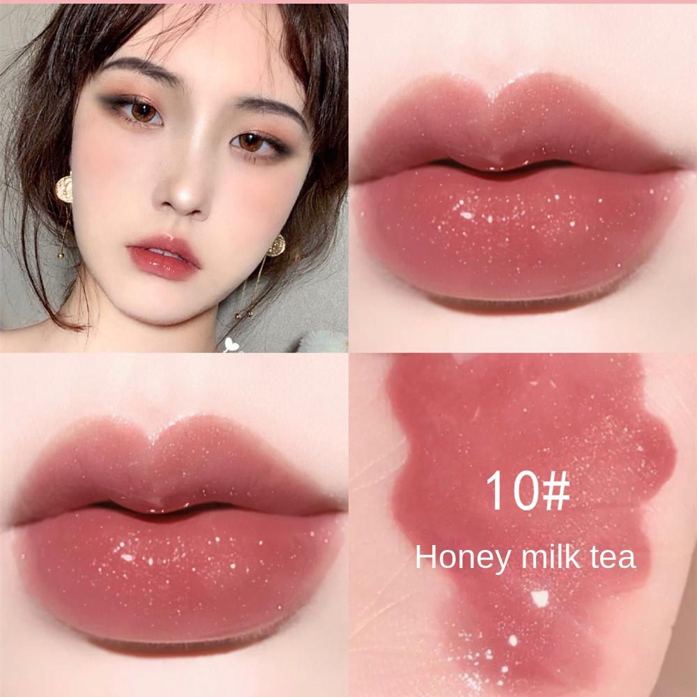 Dudu Lip Gloss Colorless Transparent Lip Gloss Bright Crystal Lip Gloss Glass Lips Fine Glittering Pearl Light Band Shiny Jelly