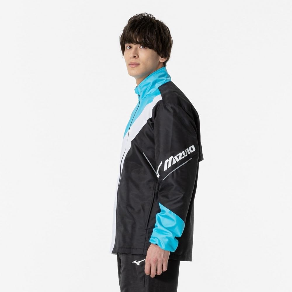 Tennis Wear Active Warmer Jacket Heat Retention Water Repellent 62MEA502 Black X Blue Atoll XS [Mizuno]