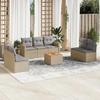 VidaXL Garden Lounge Set with Cushions 8 Pcs, Patio Sofas, Patio Furniture Set, Outdoor Furniture, Beige 3258286