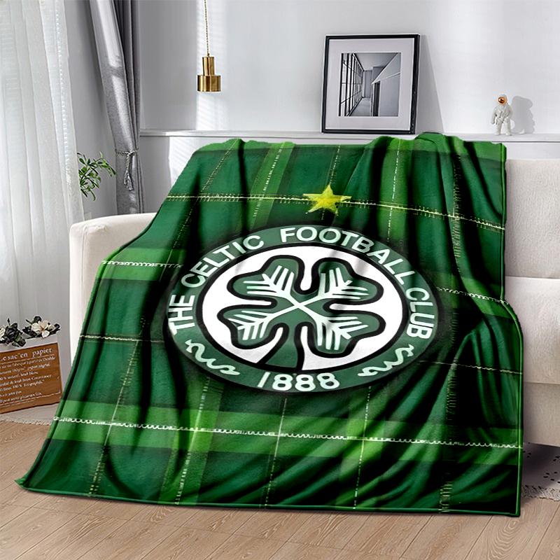 Celtic FC Flannel Blanket Soft All-Season Throw, Design for Camping, Car Travel, Hiking Sofa, Bed, Office Perfect Gift for Parties