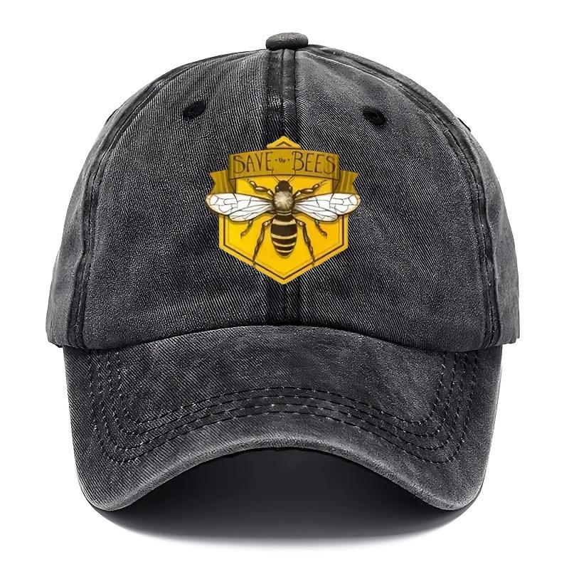 Washed Baseball Cap Printed Retro Old Peaked Cap European and American Dad Hat Men's Baseball Cap