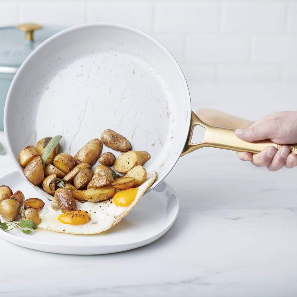 GREENPAN PADOVA FRYING PAN & Wok (28CM) Dishwasher Oven Safe PFAS-Free Smokey Sky Blue