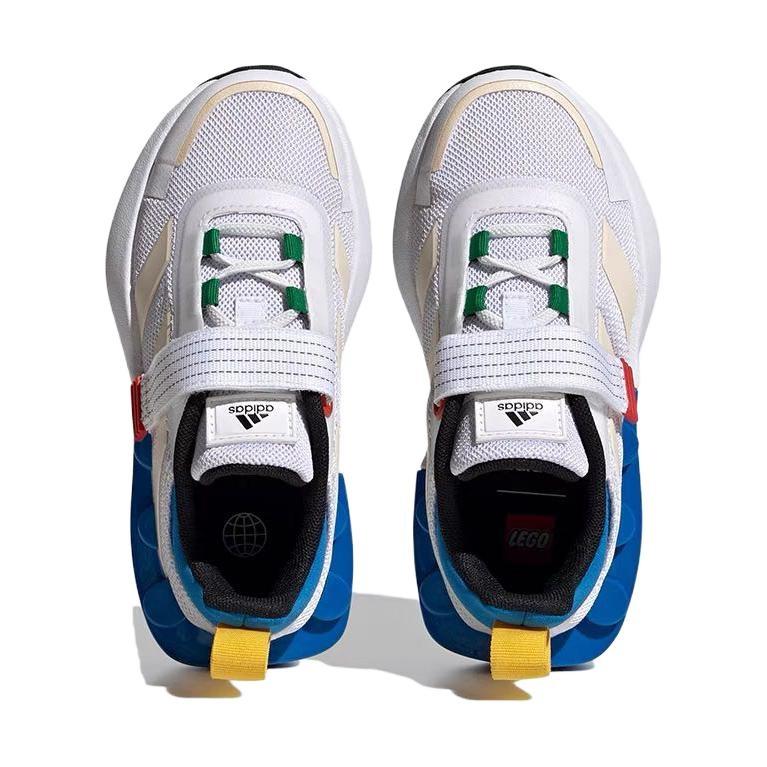 (GS) adidas Tech Runner EL x LEGO 'White Shock Blue' Kids' HP5878