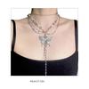 Multi Layer Chain Necklaces Irregular Body Chains Wasit Belt Chain with Butterfly Pendant Fashionable Jewelry Gift