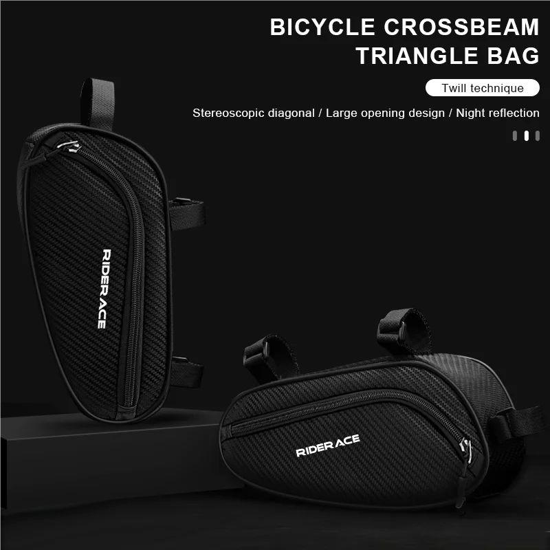 Bicycle Triangle Bag Waterproof Rainproof Durable Cycling Tube Frame Pouch Bag MTB Road Bike Frame Front Bag Outdoor Sport Pouch