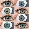 1 пара цветных контактных линз для глаз, голубые глаза, натуральные зеленые серые линзы Y2k, цветные линзы для глаз