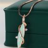 Wish European and American Opal Horse Eye Necklace Simple Personality Niche Necklace