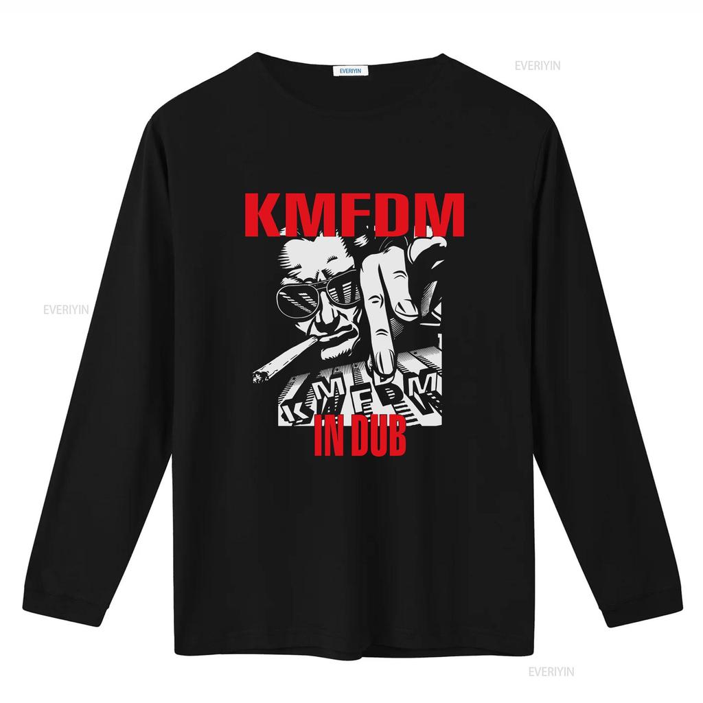 KMFDM T Shirt vintage Washed designer clothes Unisex homme Top For Everyday Wear Casual Comfortable Versatile Slightly