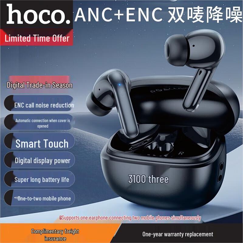 HOCO EQ5 ANC True Wireless Half-In-Ear Earbuds