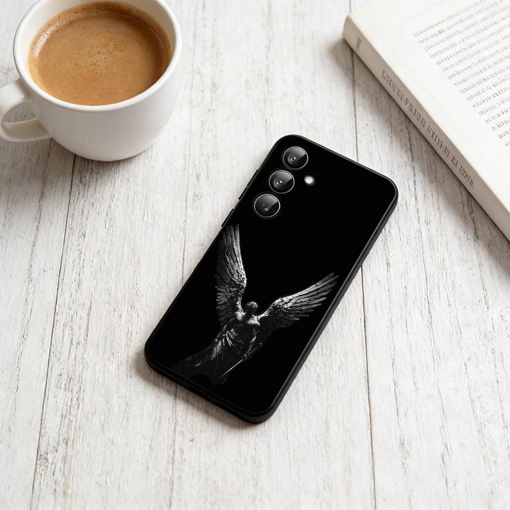 Dark angel Phone Case For Samsung Galaxy A73,A72,A71,A70,A53,A52,A51,Others Soft Black Cover
