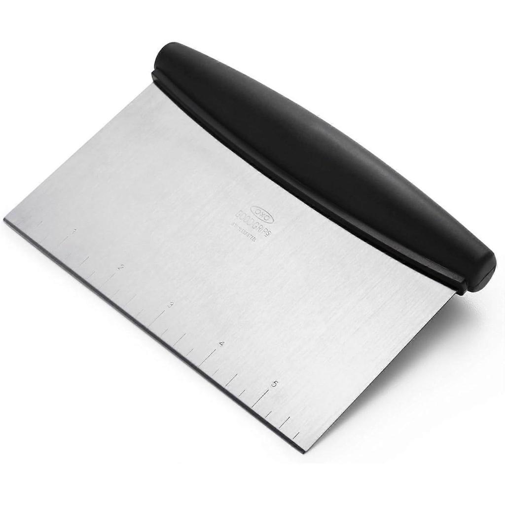 Stainless Steel Multi-Purpose Scraper & Chopper, Dough Cutter for Pizza, Bread and Cookie Dough, Multi-Purpose Vegetable Chopper, Dishwasher-Safe Kitc