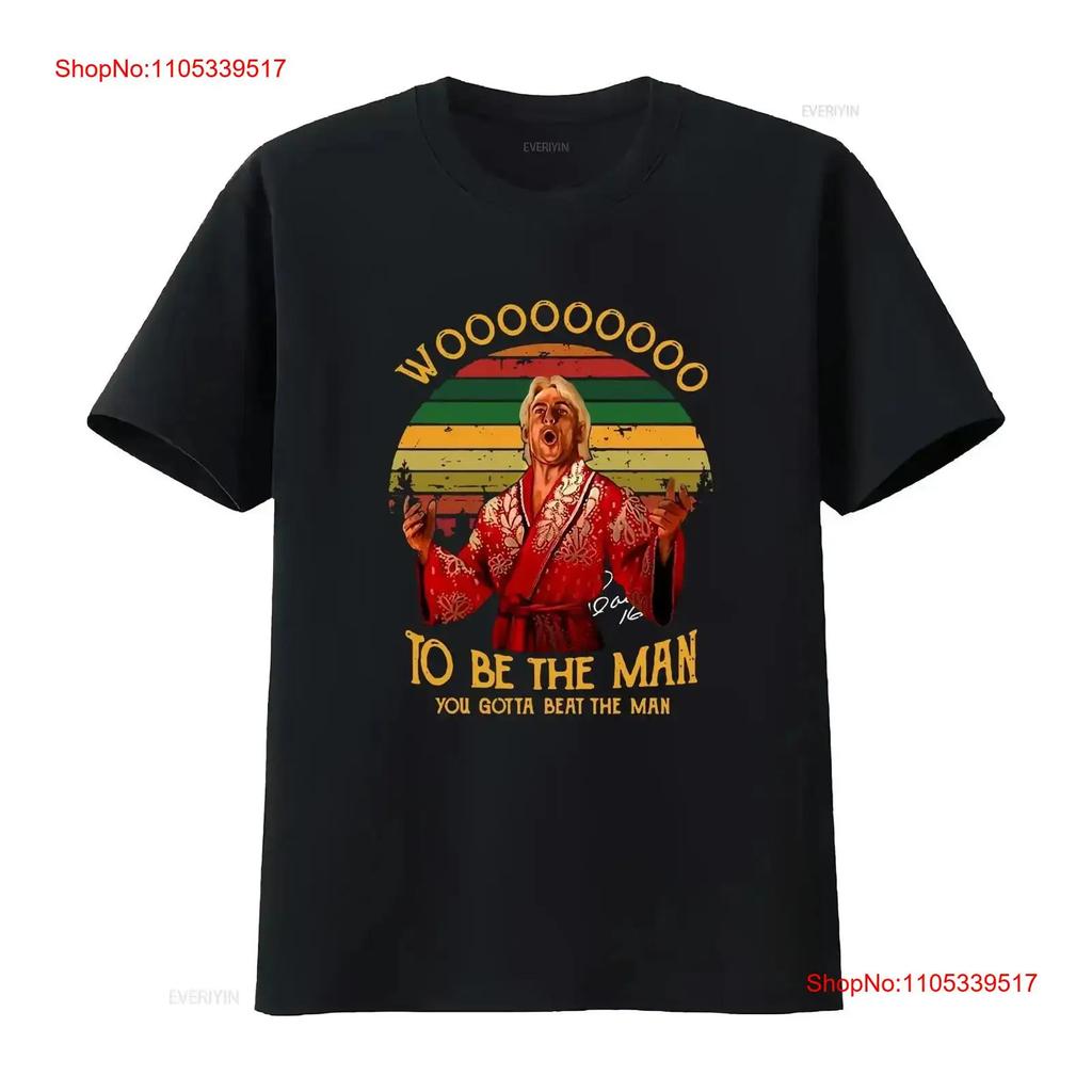 Классическая футболка Ric Flair Wooo Новая мужская S 5XL 3D412 винтажная стираная универсальная дышащая немного модная винтажная стираная