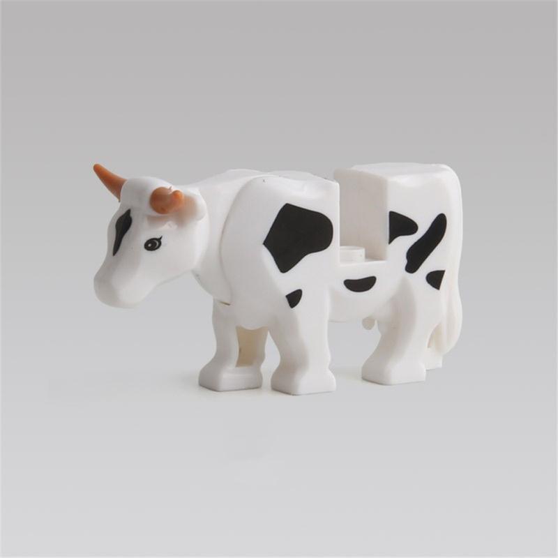 Животные строительные блоки фигурки мини леопард крокодил акула модель орнамент детские развивающие игрушки