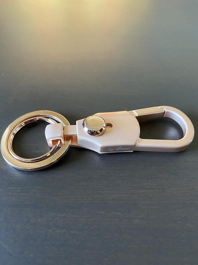 Брелок для ключей Joy Bonus, Автомобиль, Мотоцикл, Карабин, Крючок, Двойное кольцо, Кольцо для ключей, Удобный, Умный, Простой, Дизайн, Чехол для ключей, Металлический, Розовое золото