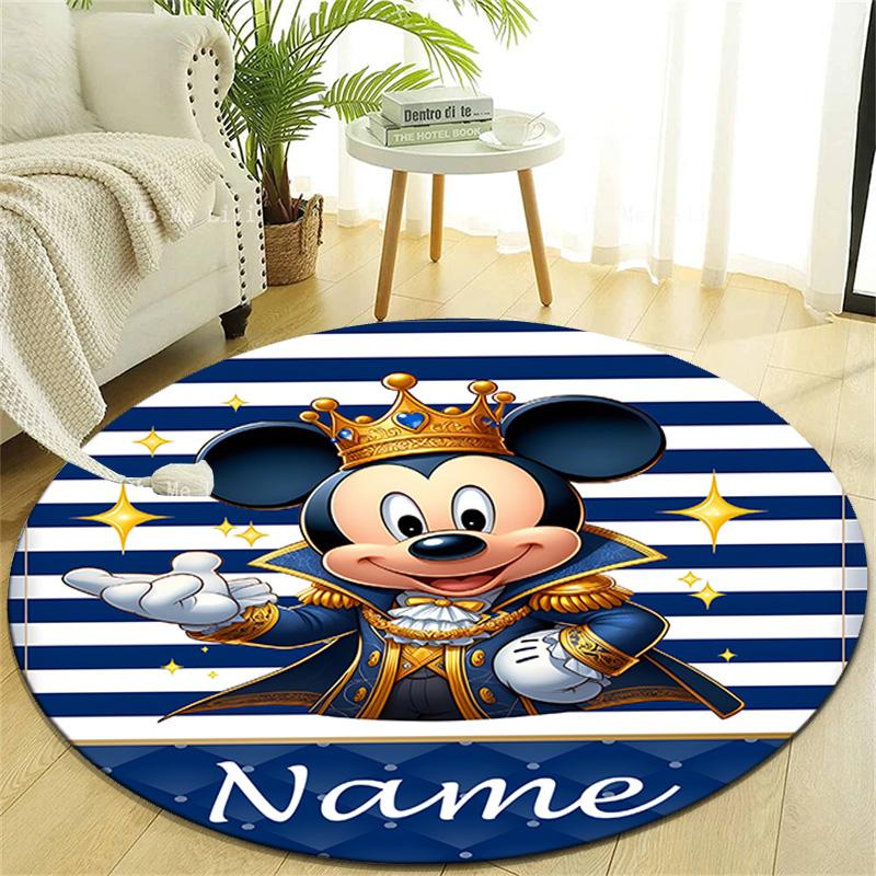Personalized M-Mickey Round Chair Office Rug - Perfect for Mat, Office Chair & More - Ideal Gift for Birthdays and Holidays