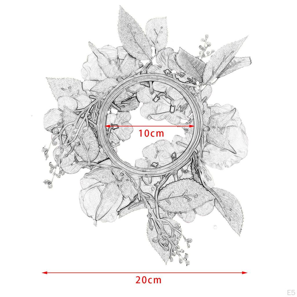 Рождественские венки со свечами и кольцами Мини искусственный настольный рождественский венок держатель
