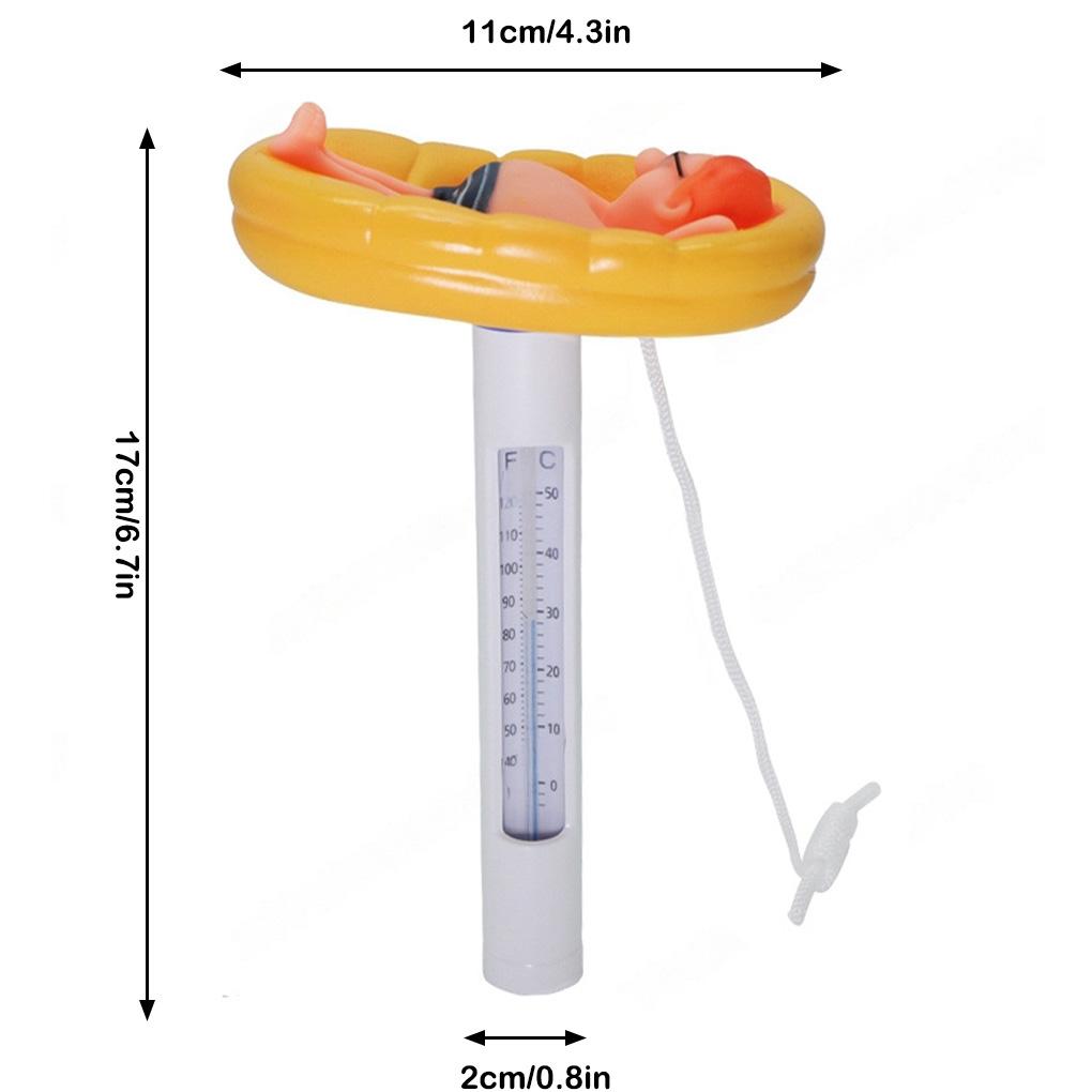 ABS бассейн вода милый мультфильм дрейфующий точный джакузи пруд для рыбы измеритель температуры измеритель