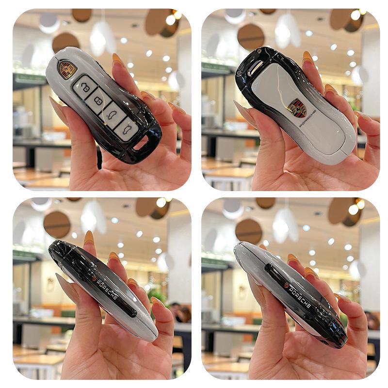 Compatible with Porsche key cases: Cayenne, Panamera, Macan, 911, 718, and Taycan.